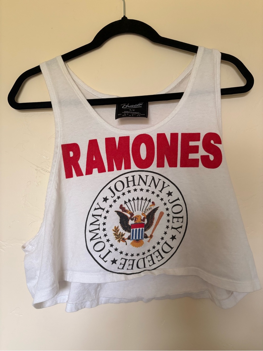 Bravado White Tank with Bold Red Graphic